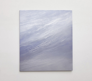 Matteo Montani, Stazionari Altrove, 2023, olio e polvere di alluminio su tela, cm 170x170