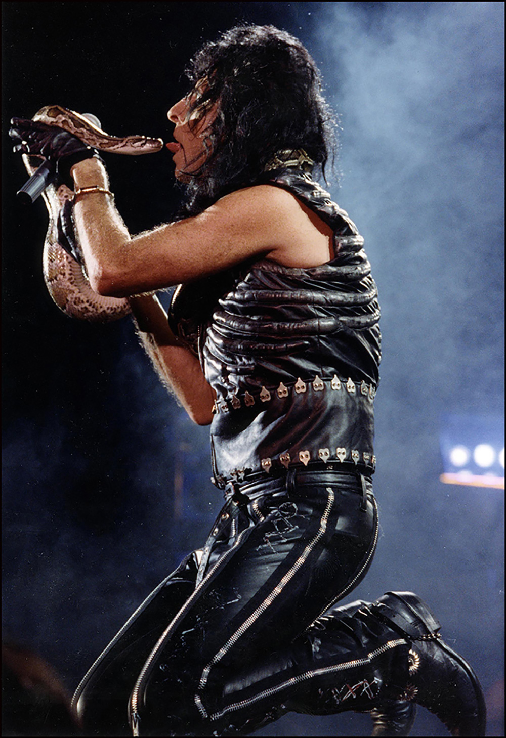 Alice Cooper and Snake on stage at Wembley Arena Hey Stoopid Tour, 30 September 1991