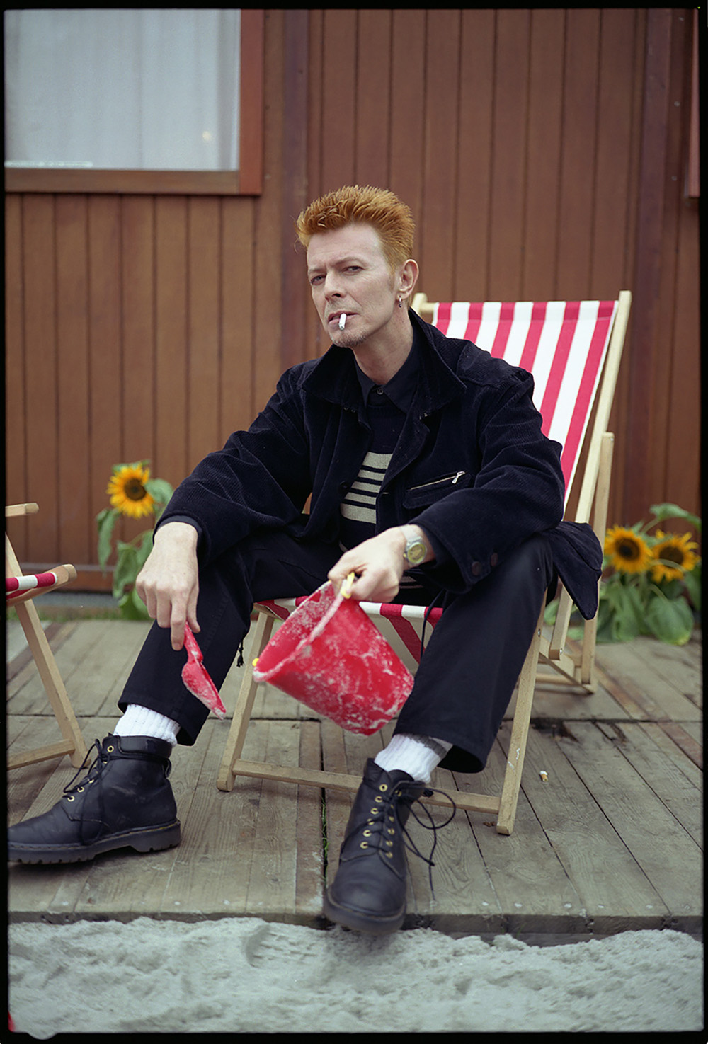 David Bowie, backstage at the Roskilde Festival, Denmark, 1996