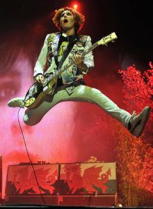 The Manic Street Preachers perform on stage at the O2 Arena in London, 17 December 2011