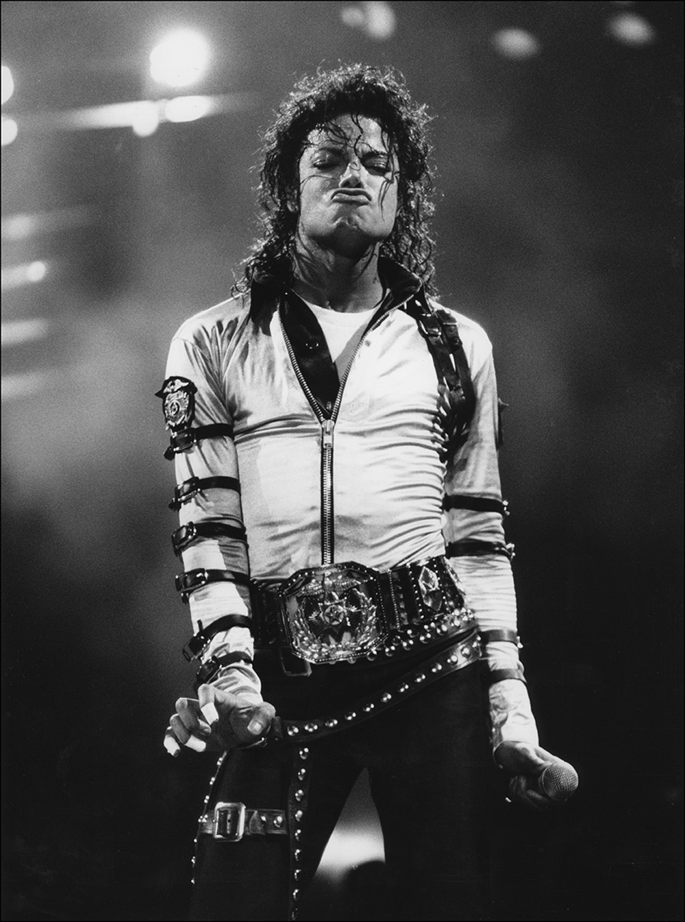 Michael Jackson on stage at Wembley Stadium, London, 16 July 1988