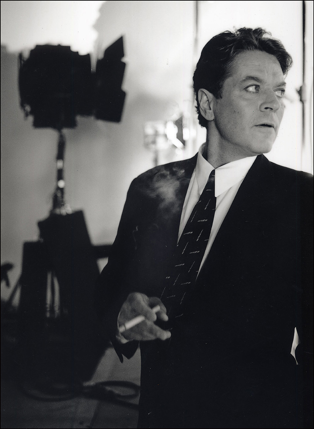 Robert Palmer records video, London, early 90s
