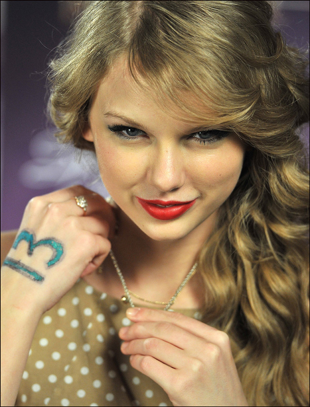 Taylor Swift, backstage at the O2 Arena, 30 March 2011